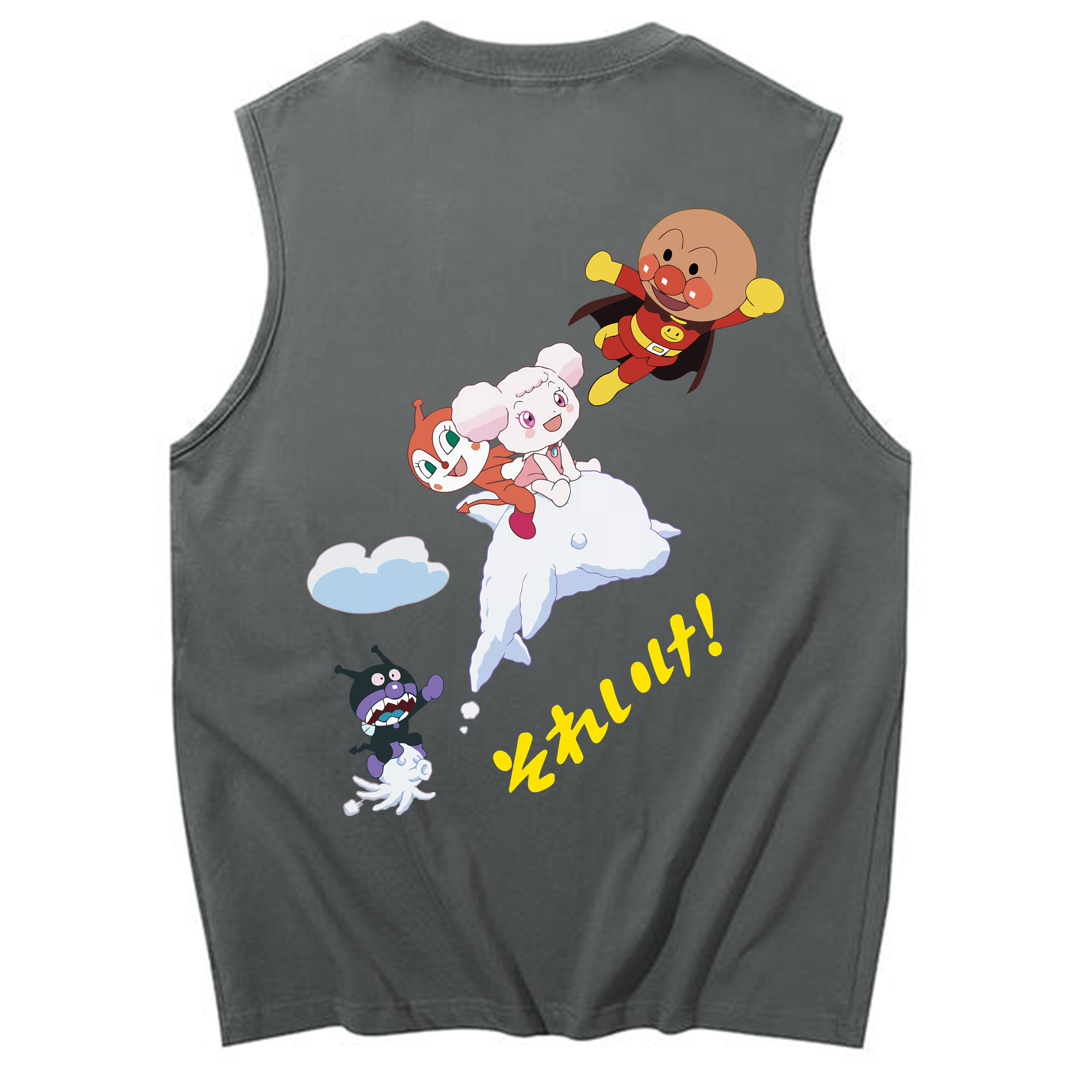 （画像用） アンパンマン Anpanman コットン100％タンクトップ（背面プリント）